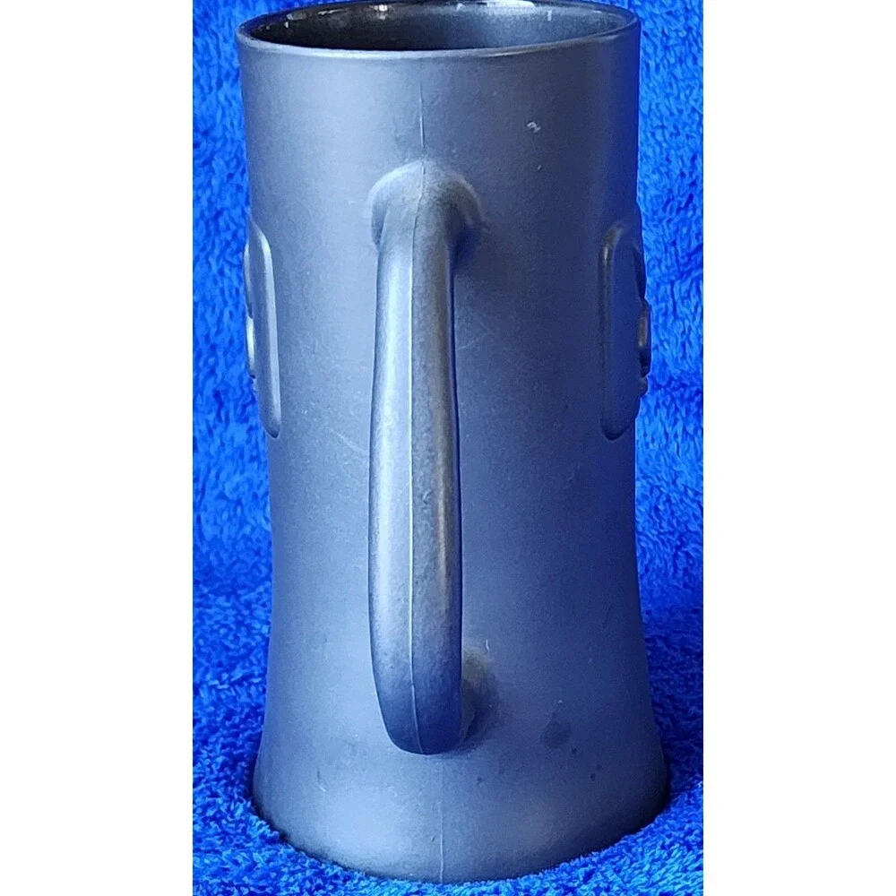 Vintage “PLAYBOY CLUB” Gunmetal Glass Beer Stein Mug Cup Embossed Bunny Logo